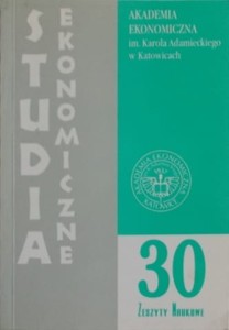 Zeszyty Naukowe 30. Wybrane problemy społeczno-gospodarcze Polski w kontekście członkowstwa w Uni Europejskiej