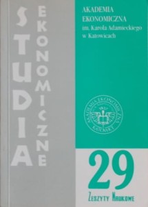 Zeszyty Naukowe 29. Metody wnioskowania statystycznego w badaniach ekonomicznych