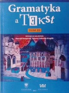 Gramatyka a tekst. Tom III
